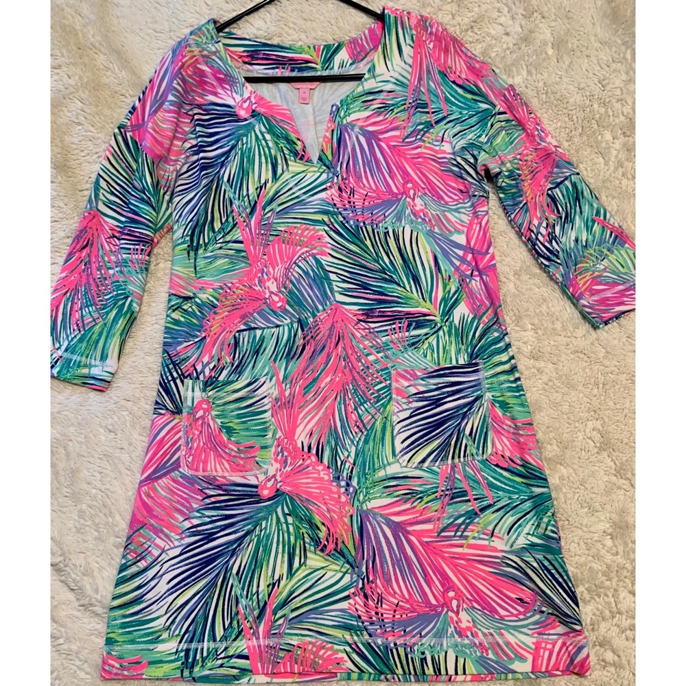 Lilly Pulitzer 3/4 Sleeve Drop Shoulder Dress Size Medium